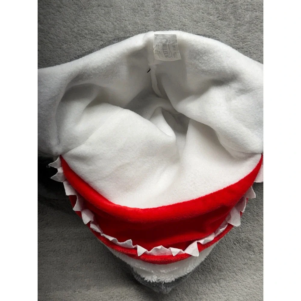 Critter Caps Kids Shark Trapper Hat Grey Plush Faux Fur Earflap Beanie One Size